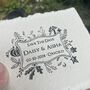 Personalised Autumn Wedding Rubber Stamp, thumbnail 6 of 9