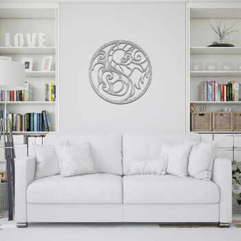 Swirl Metal Wall Art: Sun And Waves Room Decoration, 10 of 12