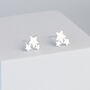 Sterling Silver Star Cluster Stud Earrings, thumbnail 1 of 6
