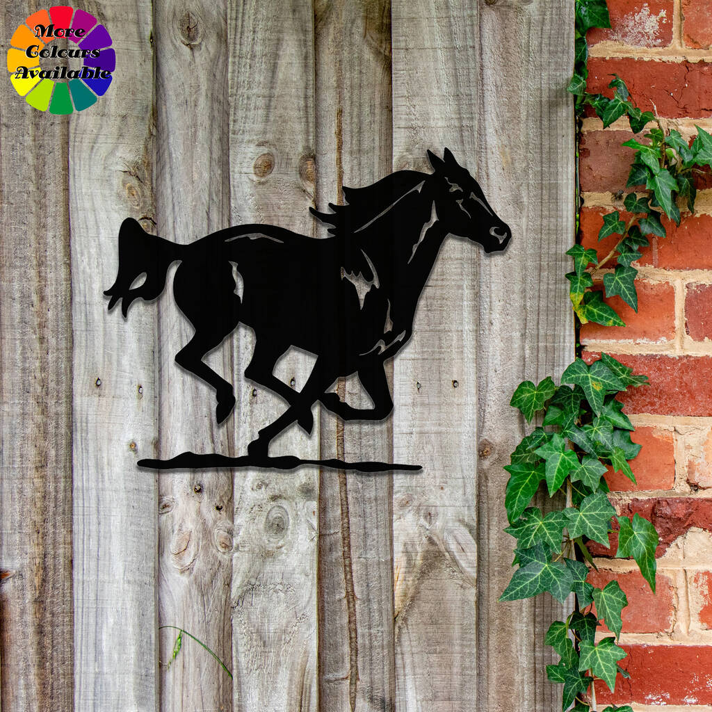 Rusted Metal Horse Running Horse Wall Art Decor By Duke Craft