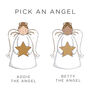 Personalised Angel Tree Decoration Christmas Card, thumbnail 2 of 6