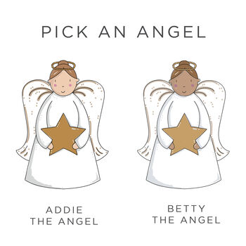 Personalised Angel Tree Decoration Christmas Card, 5 of 6