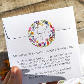 10 Wildflower Seed Packet Wedding Favours For The Bees, 4 of 7