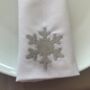 Embroidered Snowflake Napkin, thumbnail 2 of 2