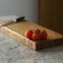 Personalised Solid Oak Chamfered Edge Chopping Board, thumbnail 3 of 8