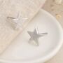 Sterling Silver Textured Star Stud Earrings – 8mm, thumbnail 4 of 10