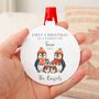 Personalised First Christmas Penguin Family Tree Decoration, thumbnail 1 of 8