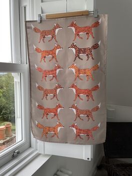 Red Foxes 100% Cotton Tea Towel, 4 of 7