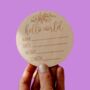 Wooden Baby Announcement Hello World Name Engraved Sign, thumbnail 3 of 8