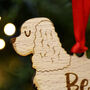 Cavalier Spaniel Personalised Wooden Dog Decoration, thumbnail 3 of 6