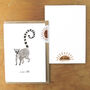 Conspiracy Ring Tailed Lemur Greetings Card, thumbnail 6 of 6