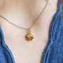 Gold Plated Four Leaf Clover Necklace, thumbnail 9 of 9