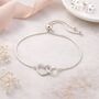 Mother And Daughter Linked Hearts Drawstring Bracelet, thumbnail 2 of 4