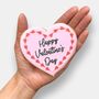 Happy Valentine's Day Love Heart Letterbox Iced Cookie, thumbnail 2 of 9