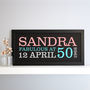 Personalised 50th Birthday Rectangular Framed Print, thumbnail 4 of 9