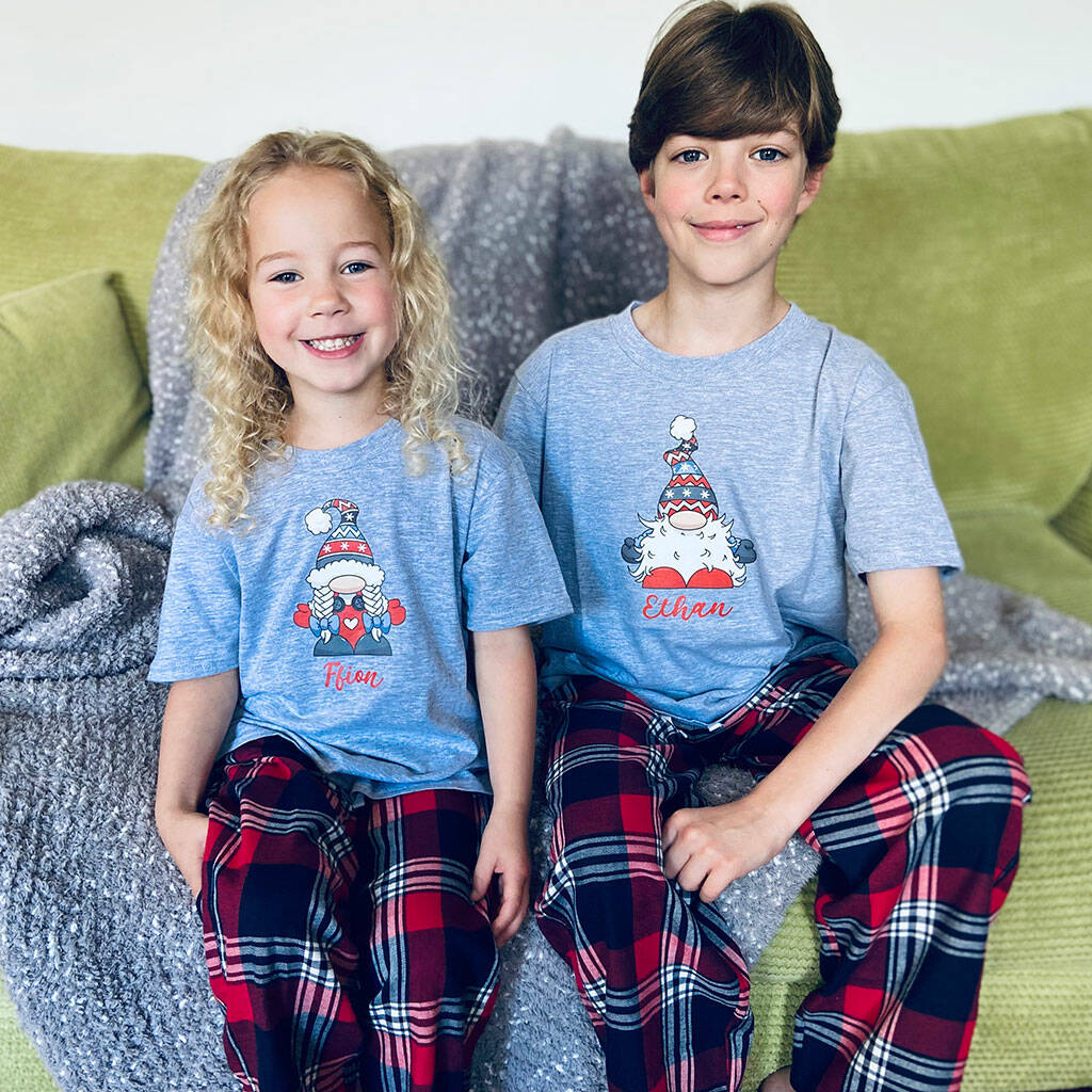 Personalised Christmas Gonk Tartan Pyjamas By Little Foxglove ...