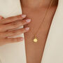 Spinning Disc Necklace With Double Engraving, thumbnail 4 of 9