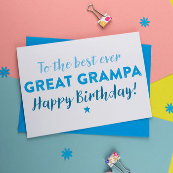 Birthday Card For Great Grampa Grampy Grandad Gramps, 2 of 4