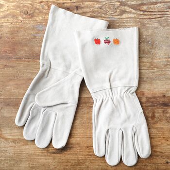 Personalised Embroidered Vegetable Gardening Gloves, 3 of 5