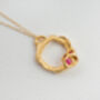 Real Ruby And Gold Vermeil Plated Eternity Necklace, thumbnail 1 of 9