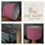 Hilda Clover Pink Tweed Floral Lined Drum Lampshades, thumbnail 11 of 11