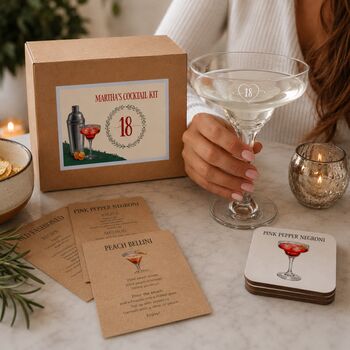 Personalised 18th Birthday Cocktail Glass, 3 of 12