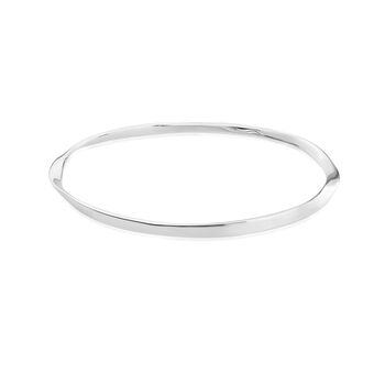Acapulco Thin Wavy Silver Bangle By Argent of London