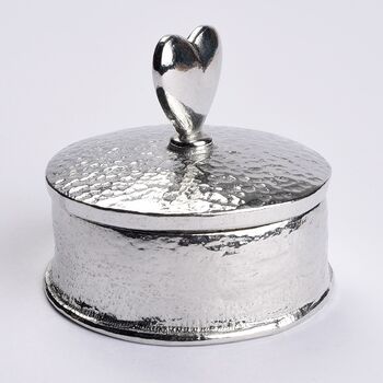 Personalised Anniversary Pewter Trinket Box Gift, 6 of 12