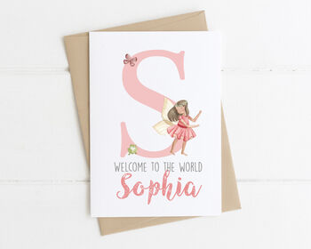 Personalised New Baby Card Fairy, 5 of 6