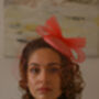 Coral Fascinator Cocktail Hat ' Candace', thumbnail 7 of 8