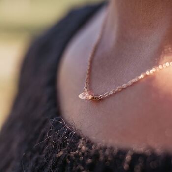 Single Crystal Minimalist Choker Dainty Necklace, 6 of 7