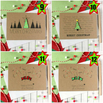 Handmade Christmas Card Pack, Pack Of Christmas Cards, 4 of 6