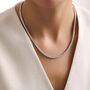 Sterling Silver Fine Tennis Necklace, thumbnail 4 of 4