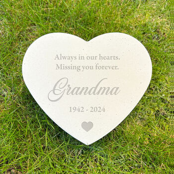 Personalised Classic Heart Free Text Grave Marker Weatherproof Resin Memorial Tribute, 2 of 4