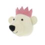 Felt Bear Head White With Pink Crown Mini, thumbnail 2 of 2