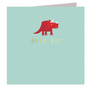 Gold Foiled Baby Boy Card, 2 of 4