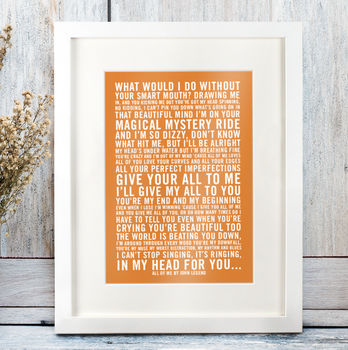 Personalised First Dance Song Print, 7 of 8