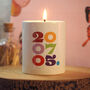 Rainbow Date Candle, thumbnail 1 of 3