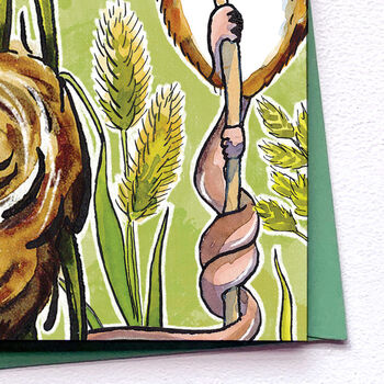 New Home Harvest Mouse Housewarming Card, 5 of 5