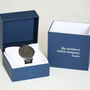 Men's Personalised Watch With Jet Black Strap, thumbnail 5 of 6