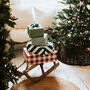 Christmas Green Gingham Luxury Wrapping Paper, thumbnail 1 of 6