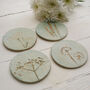Green And Gold Wild Flower Coasters, thumbnail 5 of 10