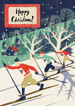 Skiers Christmas Card, 2 of 2