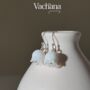 Sterling Silver 925 Simple White Lilly Of The Valley Dangle Earrings, thumbnail 1 of 3