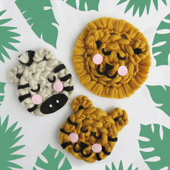 Lion Head Chunky Knit Wall Hanging, 4 of 4