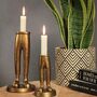 Gold Trouser Candle Holders Small And Large, thumbnail 1 of 6
