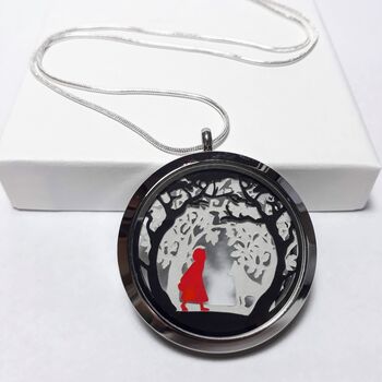 Red Riding Hood Large Papercut Pendant, 5 of 12