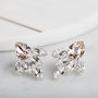 Crystal Pear Bridal Earrings, thumbnail 1 of 4