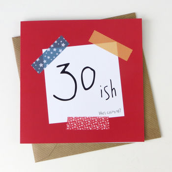 Birthday '30ish… Who's Counting?' Funny Birthday Card, 3 of 5