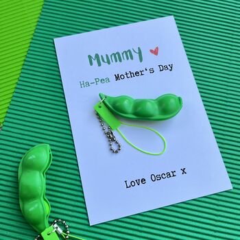 Mummy/Mum Ha Pea Fidget Toy Mother's Day Card, 2 of 3